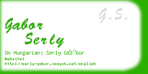gabor serly business card